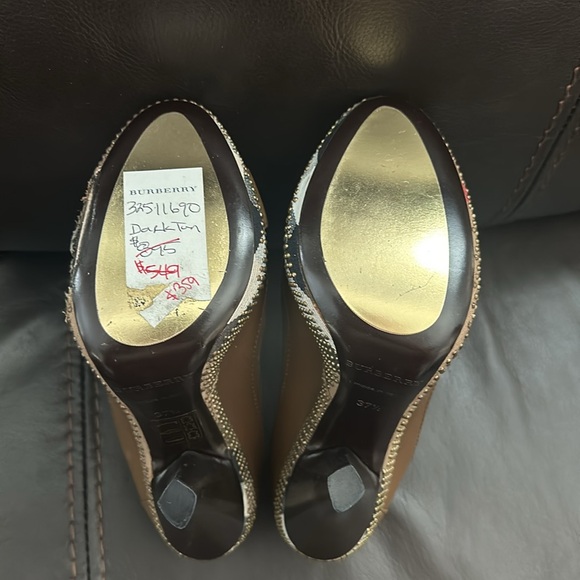 Burberry Heels Original Print Dark Brown - Picture 6 of 9